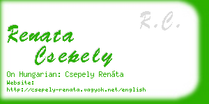renata csepely business card